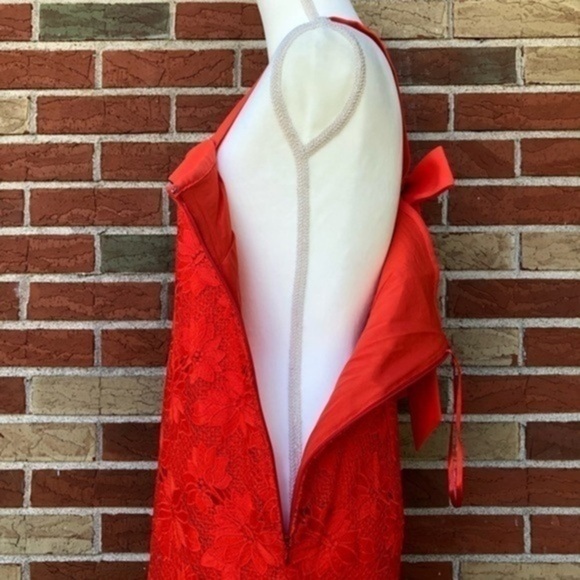 🔥 NWT Banana Republic Limited Edition Orange Lace Sleeveless Dress - Picture 6 of 10